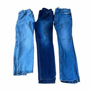 Old Navy Cat & Jack Lot of 3 Girls Jeans Size 14 Cropped Skinny Jegging Blue